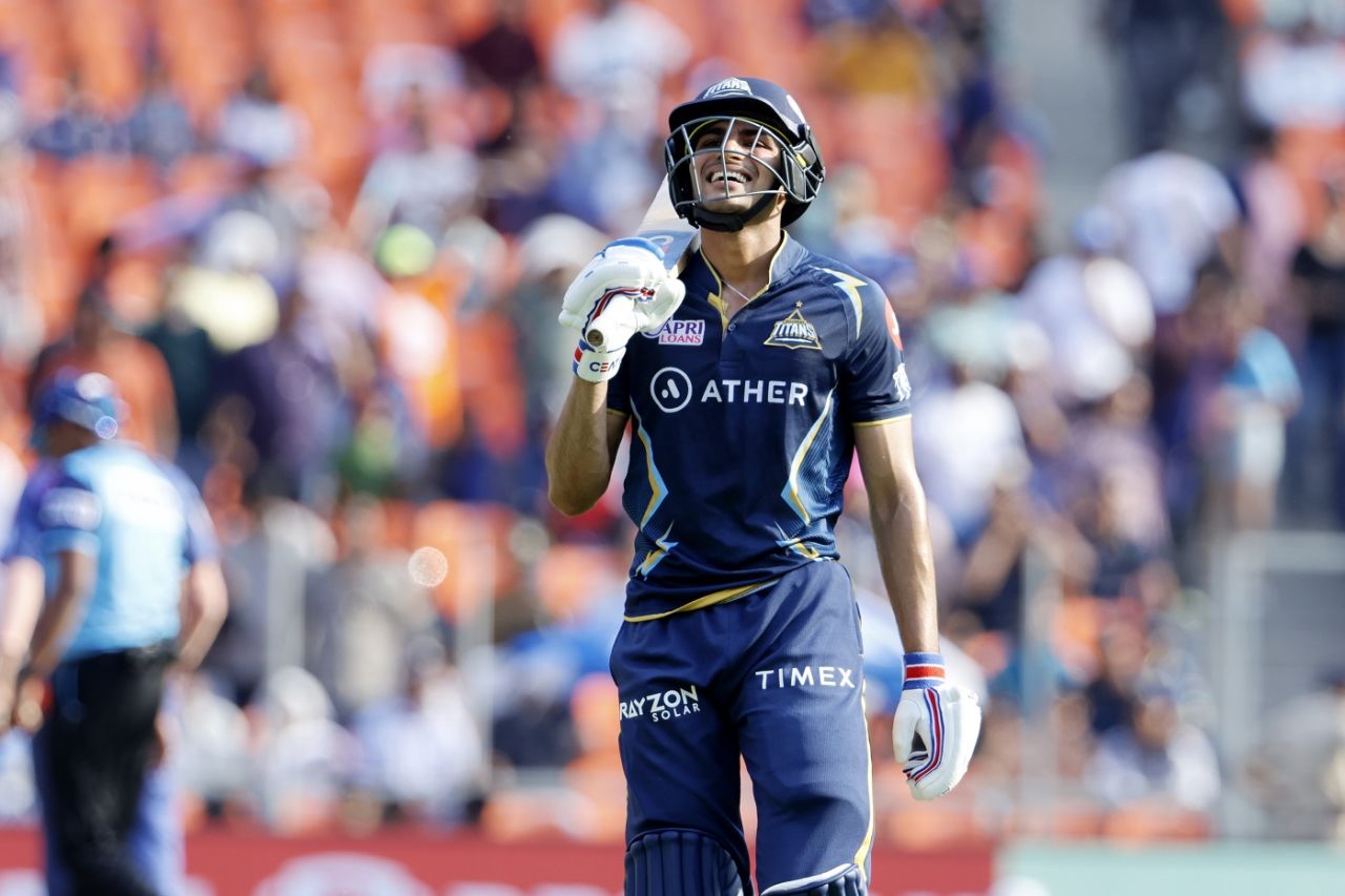 Shubman Gill reacts in the field, Gujarat Titans vs Lucknow Super Giants, IPL 2023, Ahmedabad, May 7, 2023