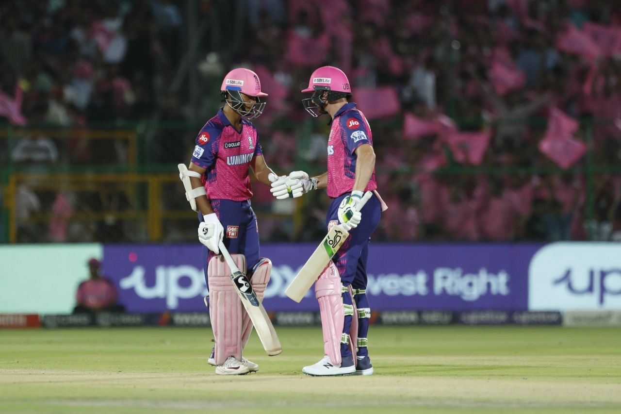 Yashasvi Jaiswal and Jos Buttler put on 54 runs for the opening wicket, Rajasthan Royals vs Sunrisers Hyderabad, IPL 2023, Jaipur, May 7, 2023