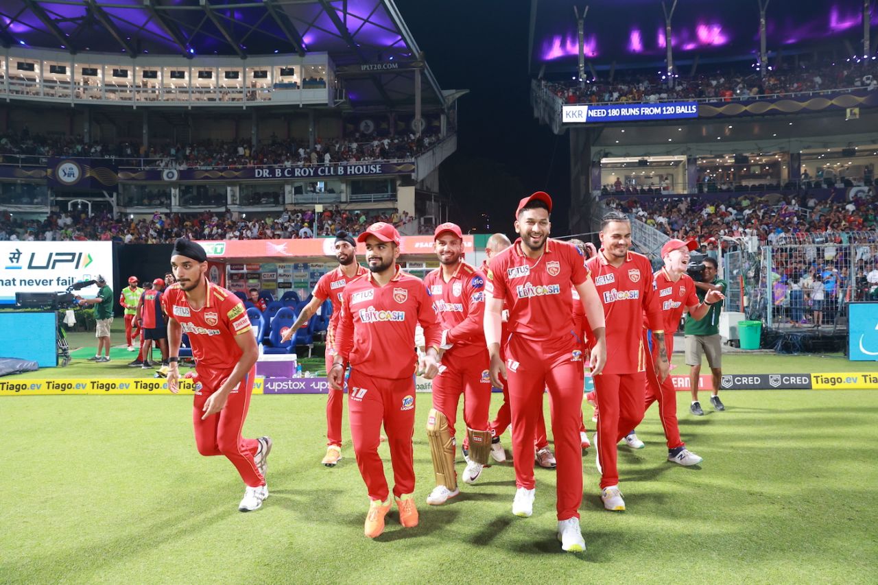Punjab Kings take the field at Eden Gardens, Kolkata Knight Riders vs Punjab Kings, IPL 2023, Kolkata, May 8, 2023