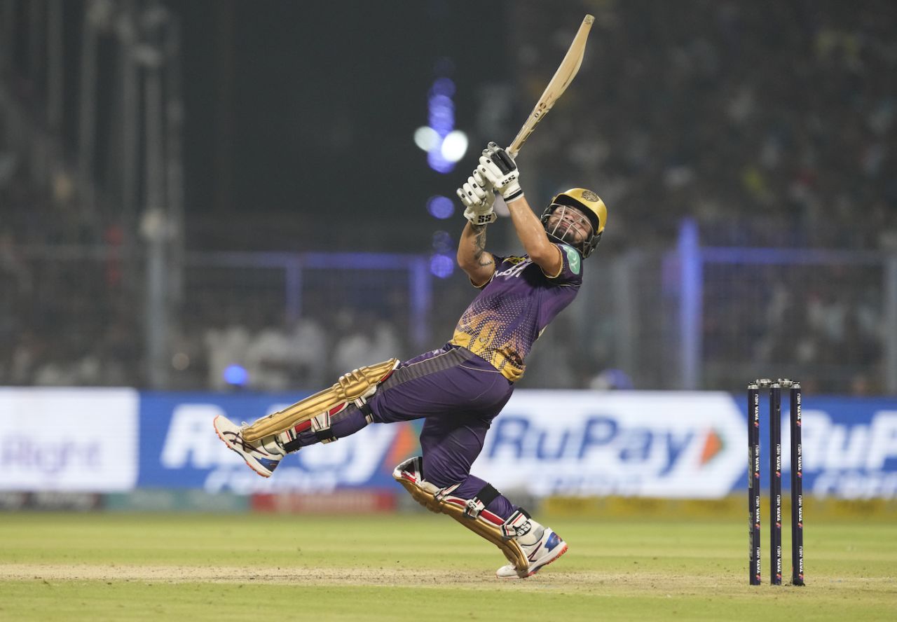 Rinku Singh gets into a tangle, Kolkata Knight Riders vs Punjab Kings, IPL 2023, Kolkata, May 8, 2023