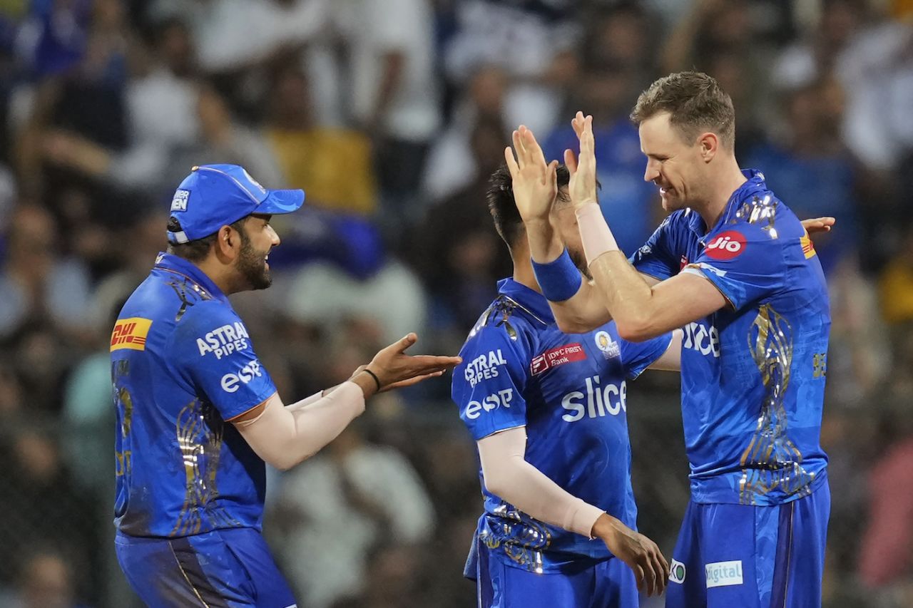 Jason Behrendorff added to Mumbai Indians' good work with Hardik Pandya's wicket, Mumbai Indians vs Gujarat Titans, IPL 2023, Mumbai, May 12, 2023