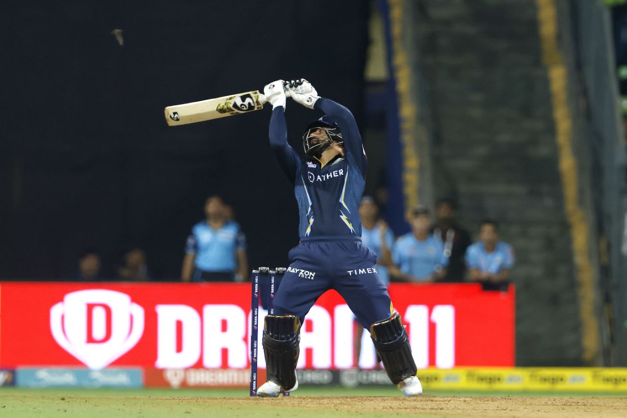 Rashid Khan followed up his four-wicket haul with an entertaining innings, Mumbai Indians vs Gujarat Titans, IPL 2023, Mumbai, May 12, 2023