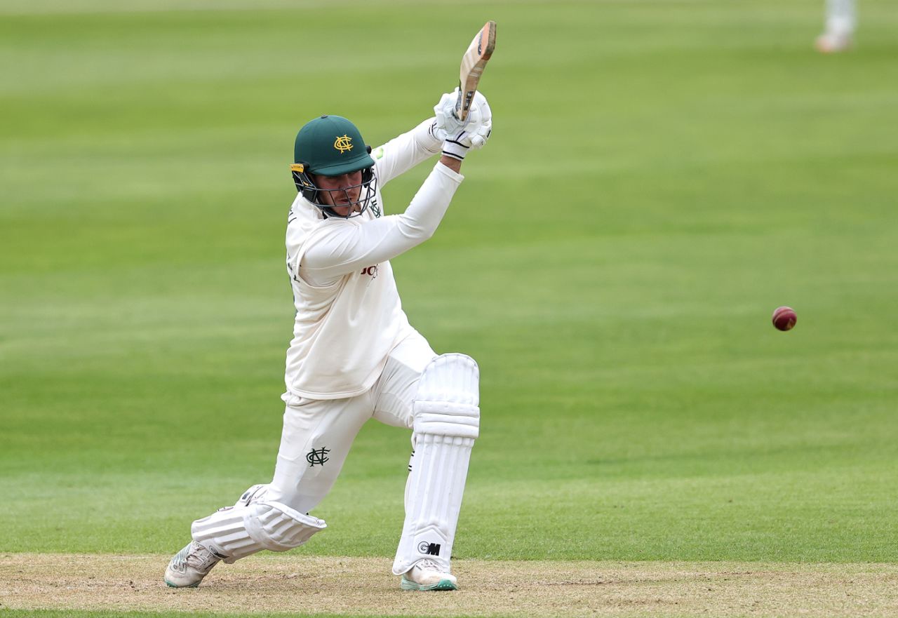 Matt Montgomery brings aggression to Notts' middle order, Nortnants vs Nottinghamshire, Northampton, County Championship, 2nd day, May 12, 2023