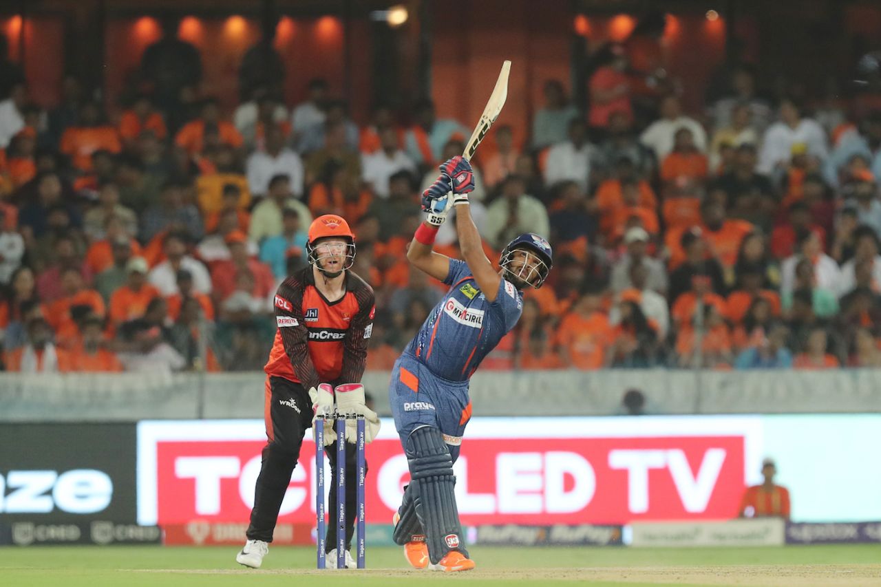 Nicholas Pooran walked out, and hit sixes off the first three balls he faced, Sunrisers Hyderabad vs Lucknow Super Giants, IPL 2023, Hyderabad, May 13, 2023
