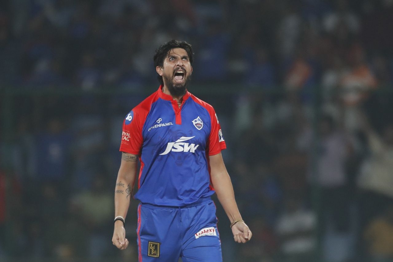 Ishant Sharma exults after removing Shikhar Dhawan, Delhi Capitals vs Punjab Kings, IPL 2023, Delhi, May 13, 2023