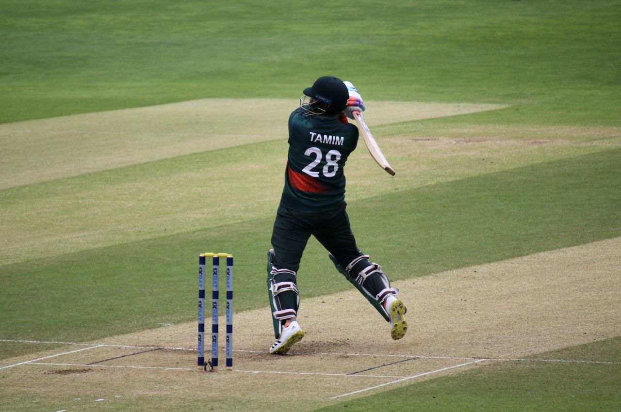 Tamim Iqbal carves the ball off the back foot, Ireland vs Bangladesh, 3rd ODI, Chelmsford, May 14, 2023