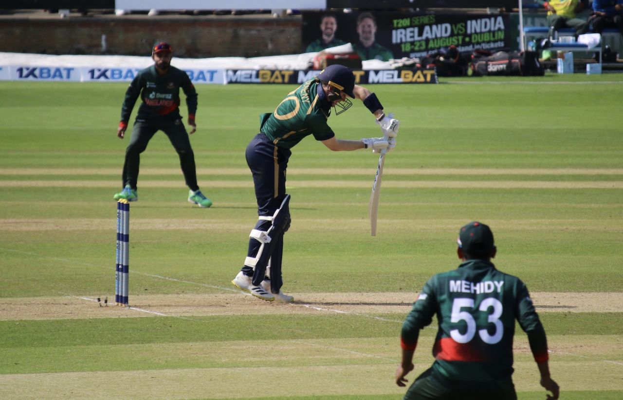 Stephen Doheny was out caught in the slips, Ireland vs Bangladesh, 3rd ODI, Chelmsford, May 14, 2023