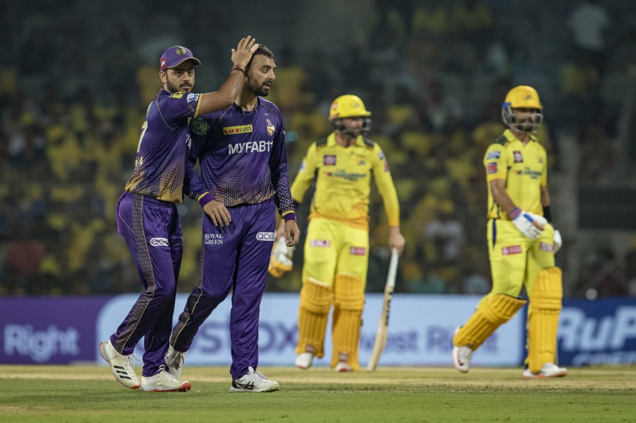 Varun Chakravarthy did Ajinkya Rahane in with a carrom ball, Chennai Super Kings vs Kolkata Knight Riders, IPL 2023, Chennai, May 14, 2023