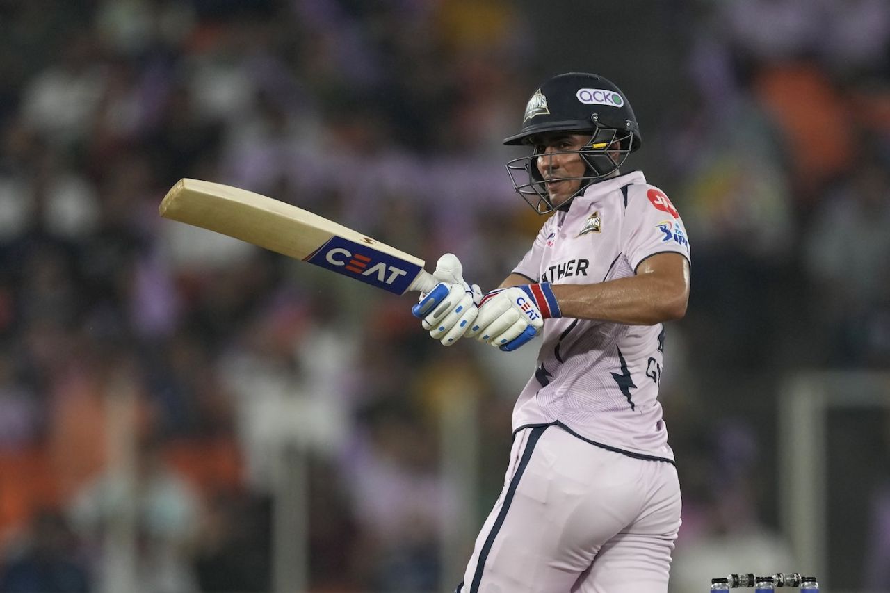 Shubman Gill pulls the ball behind square, Gujarat Titans vs Sunrisers Hyderabad, IPL 2023, Ahmedabad, May 15, 2023