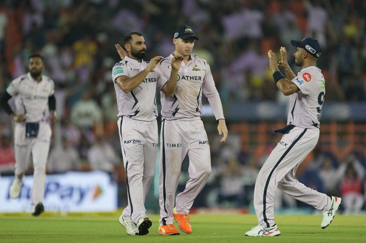Mohammed Shami struck three times in the powerplay, Gujarat Titans vs Sunrisers Hyderabad, IPL 2023, Ahmedabad, May 15, 2023