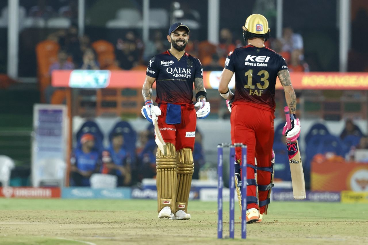 Virat Kohli and Faf du Plessis put up a strong opening stand, Sunrisers Hyderabad vs Royal Challengers Bangalore, IPL 2023, Hyderabad, May 18, 2023