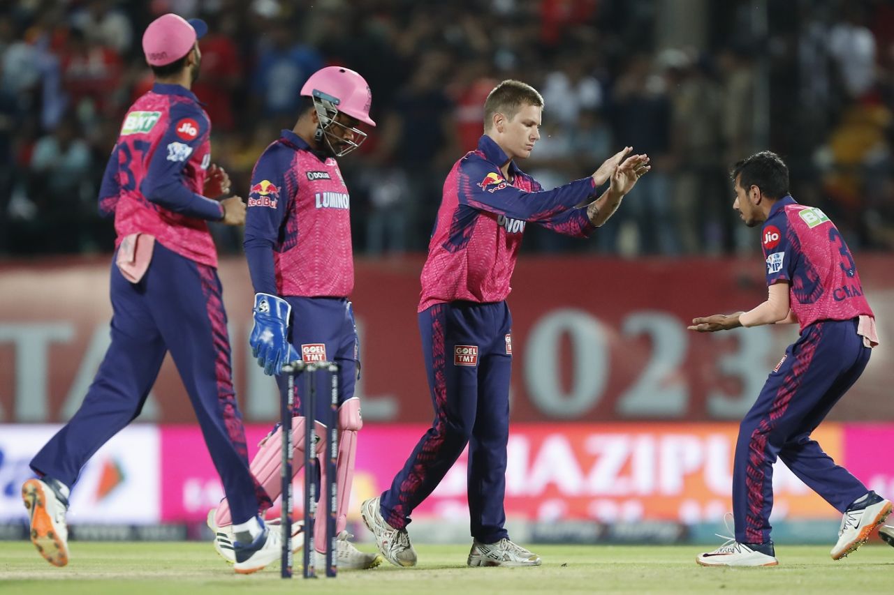 Adam Zampa struck in his first over to dismiss Shikhar Dhawan, Punjab Kings vs Rajasthan Royals, IPL 2023, Dharamsala, May 19, 2023