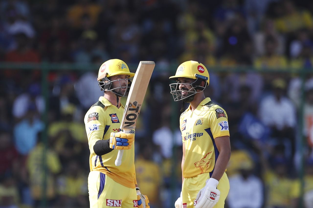 Devon Conway got to his fifty not long after Ruturaj Gaikwad got there, Delhi Capitals vs Chennai Super Kings, IPL 2023, Delhi, May 20, 2023