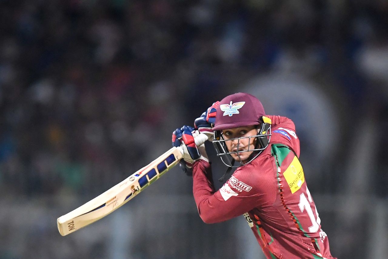 Quinton de Kock guides the ball, Kolkata Knight Riders vs Lucknow Super Giants, IPL 2023, Kolkata, May 20, 2023