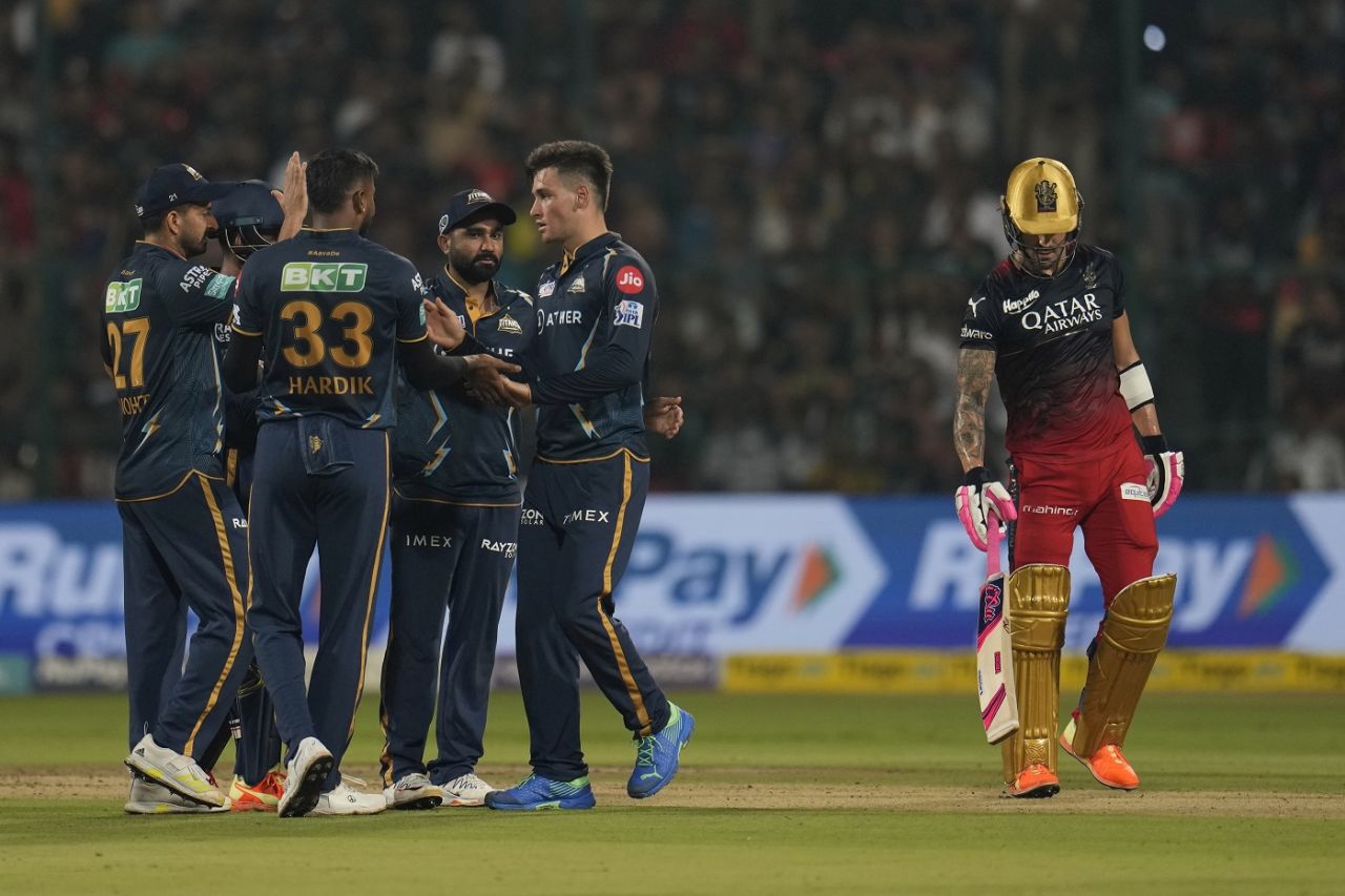 Noor Ahmad sent Faf du Plessis back, Royal Challengers Bangalore vs Gujarat Titans, IPL 2023, Bengaluru, May 21, 2023