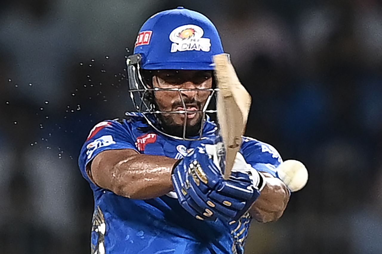 Tilak Varma didn't always get it right during his 22-ball 26, Lucknow Super Giants vs Mumbai Indians, IPL 2023 Eliminator, May 24, 2023