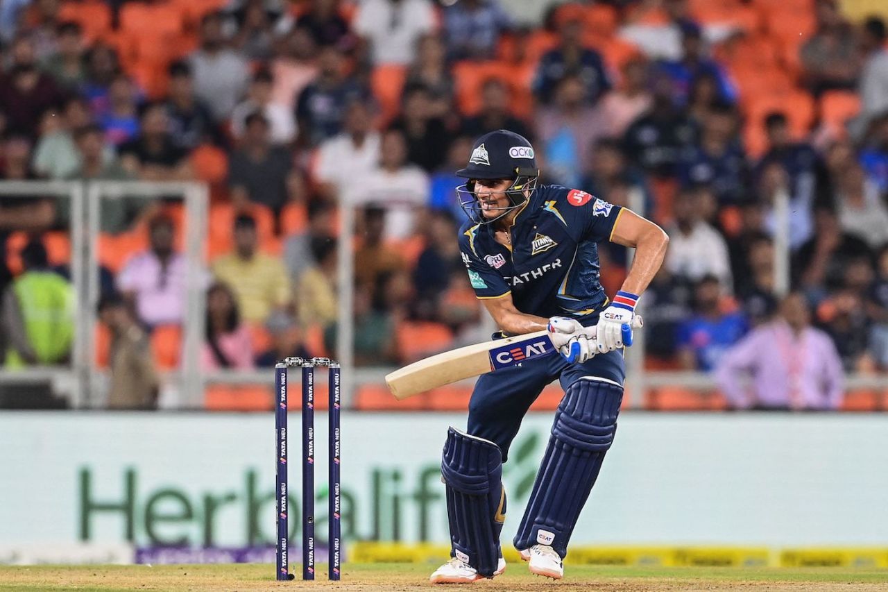 Shubman Gill held the Titans innings together in the initial exchanges, Gujarat Titans vs Mumbai Indians, IPL 2023 Qualifier 2, Ahmedabad, May 26, 2023