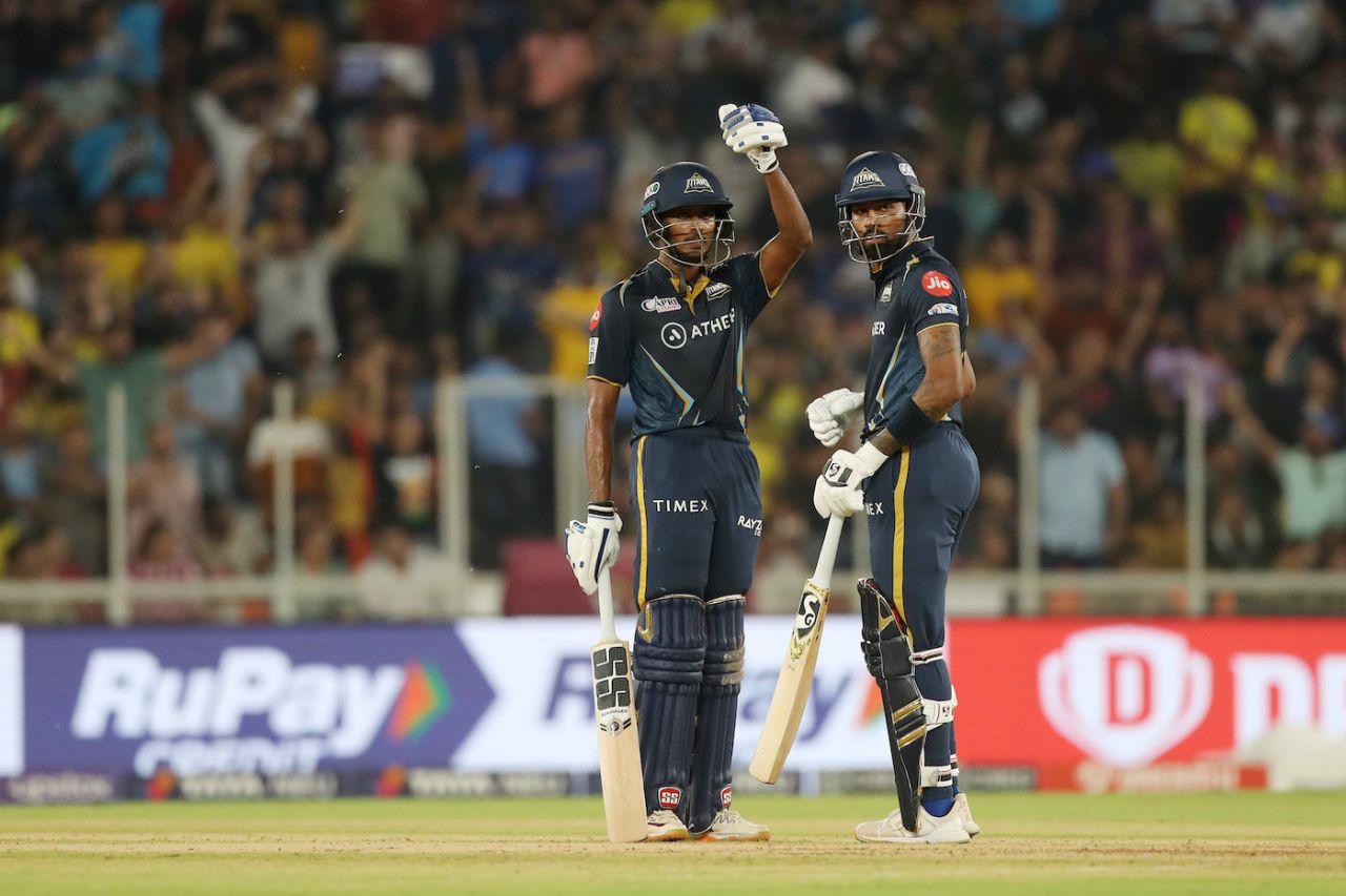 B Sai Sudharsan brought up an impressive half-century, Chennai Super Kings vs Gujarat Titans, IPL 2023 final, Ahmedabad, May 29, 2023