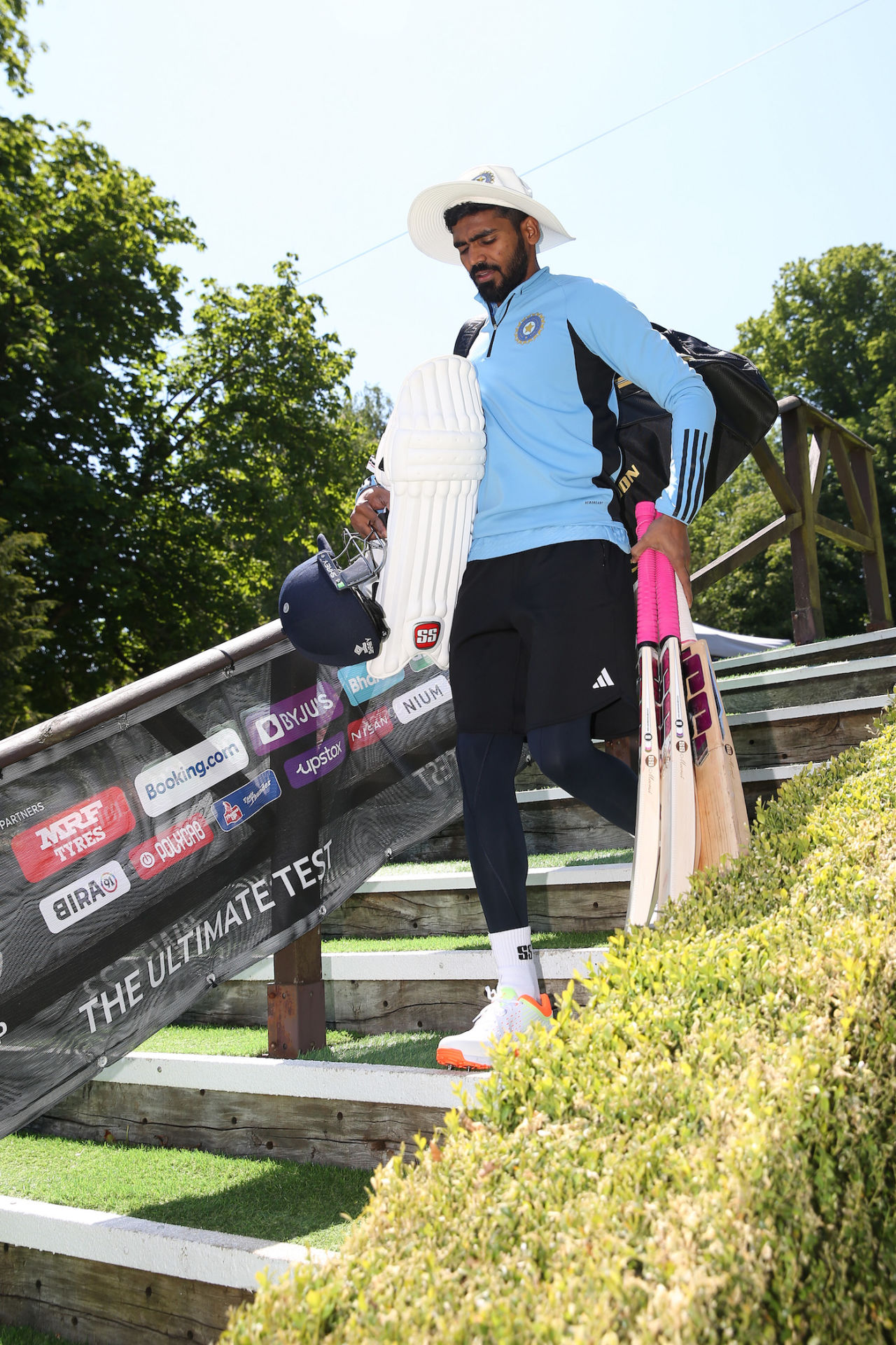 KS Bharat arrives for India's training session in Arundel ahead of the World Test Championship final, June 1, 2023