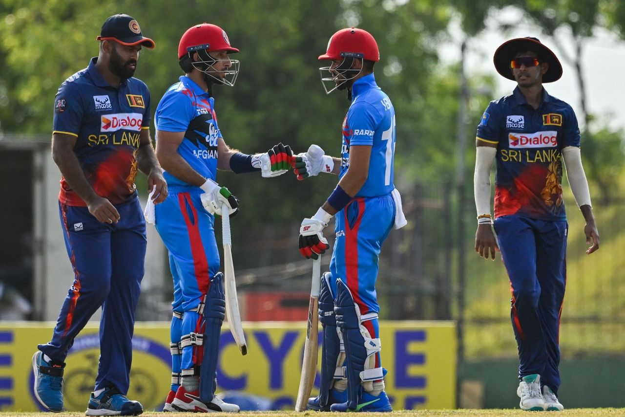 Rahmat Shah and Ibrahim Zadran added 146, Sri Lanka vs Afghanistan, 1st ODI, Hambantota, June 2, 2023