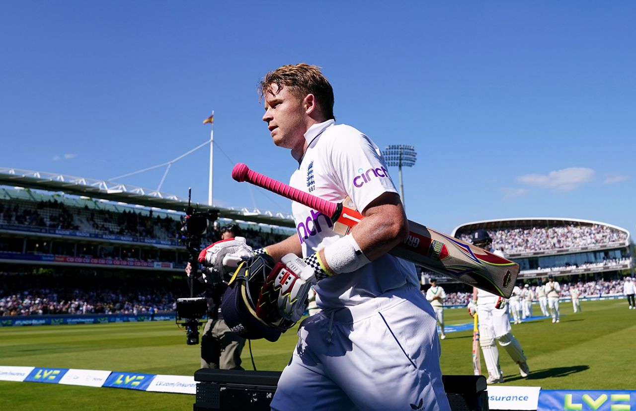 Ollie Pope walks off after England's declaration, England vs Ireland, only Test, Lord's, 2nd day, June 2, 2023