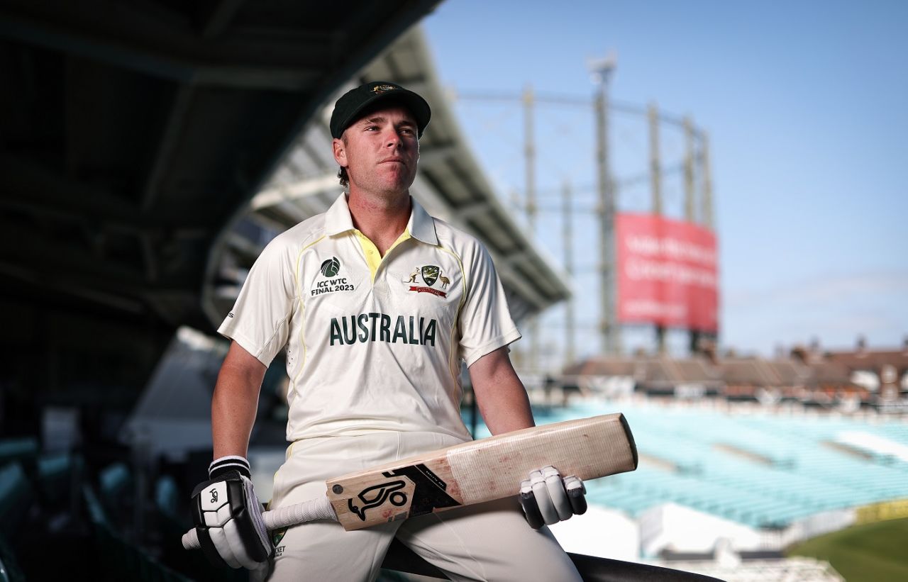 Travis Head poses in the baggy green, The Oval, London, June 2, 2023