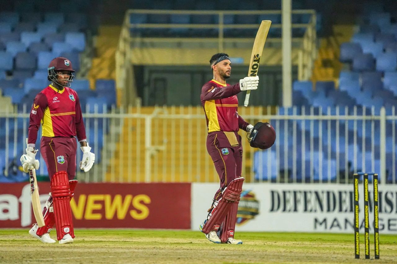Brandon King scored a run-a-ball 112, UAE vs West Indies, 1st ODI, Sharjah, June 4, 2023