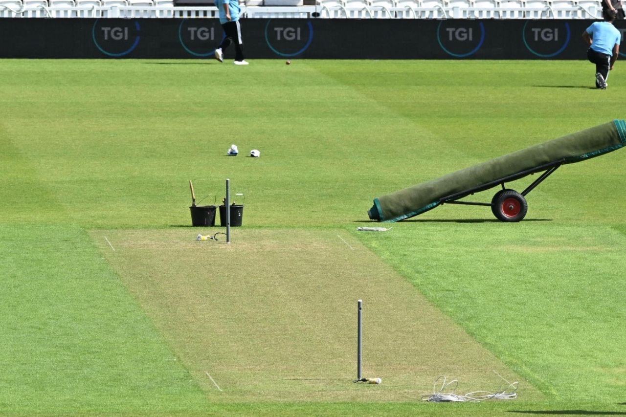 The Oval pitch two days out of the World Test Championship final, London, June 5, 2023