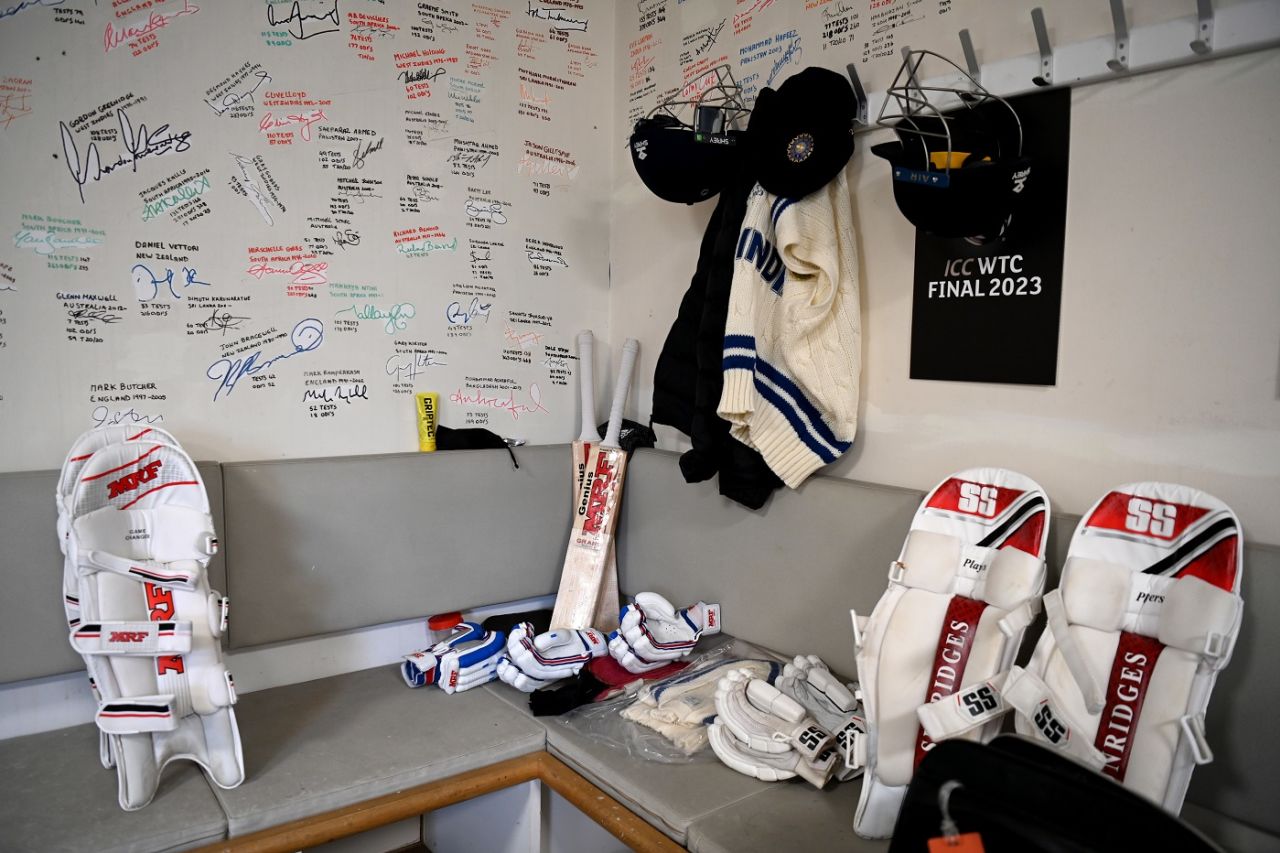 Virat Kohli's kit in the dressing room, Australia vs India, WTC final, day one, London, June 7, 2023 
