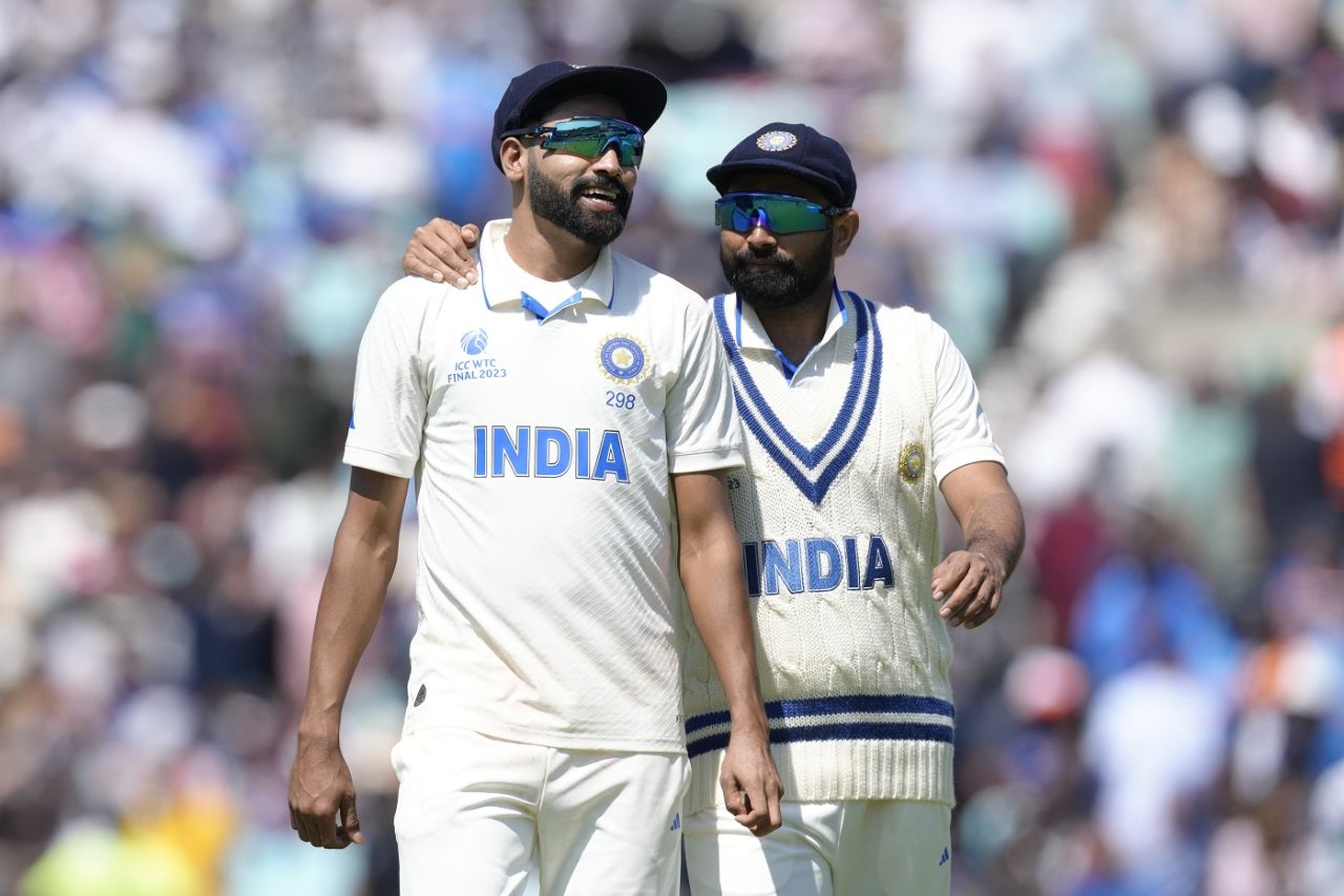 Mohammed Siraj and Mohammed Shami shared six first-innings wickets between them, Australia vs India, WTC final, 2nd day, The Oval, London, June 8, 2023