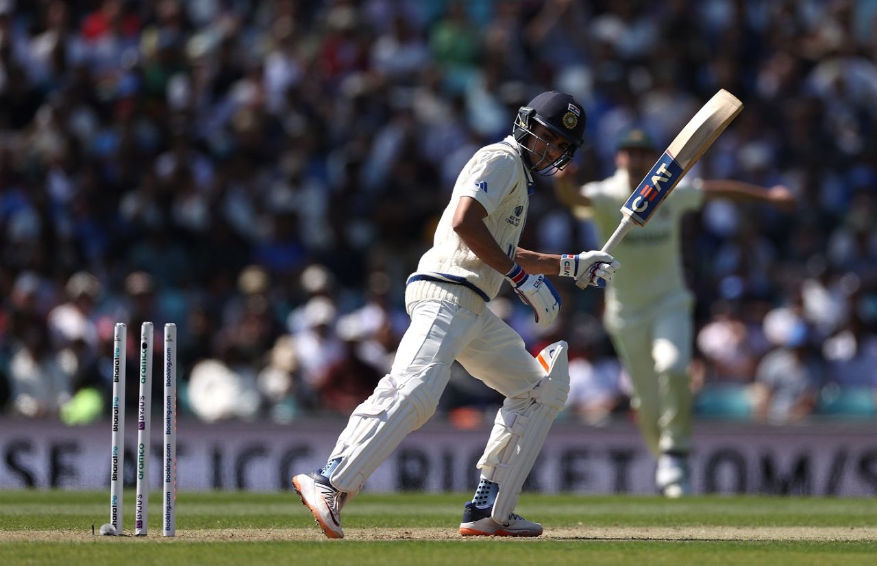 Shubman Gill was bowled shouldering arms, Australia vs India, WTC final, second day, The Oval, London, June 8, 2023