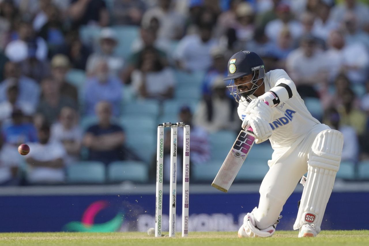 KS Bharat slices one through cover-point, Australia vs India, WTC final, second day, The Oval, London, June 8, 2023
