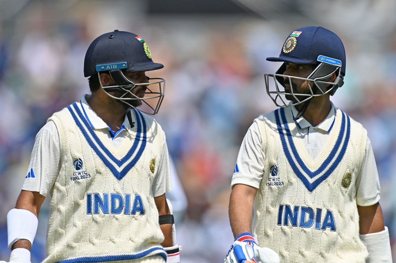 Ajinkya Rahane and Shardul Thakur put on a century stand in the first session of day three, Australia vs India, WTC final, third day, The Oval, London, June 9, 2023