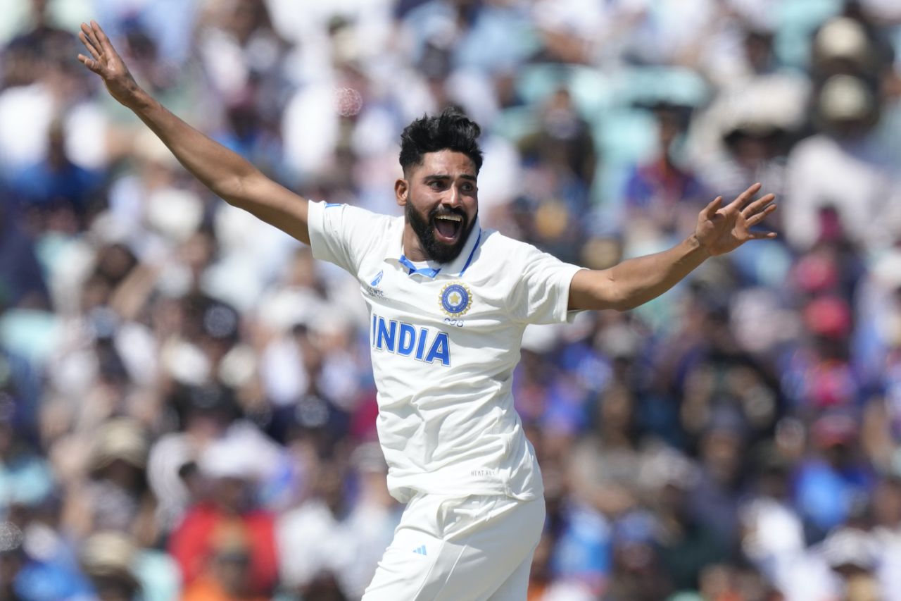 Mohammed Siraj goes up in appeal, Australia vs India, WTC final, 3rd day, The Oval, London, June 9, 2023