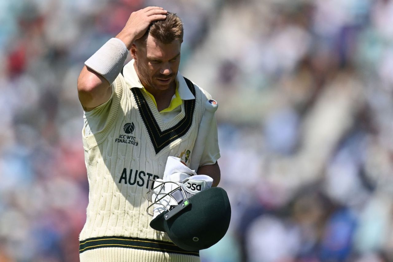 David Warner was dismissed early in the second innings, Australia vs India, WTC final, 3rd day, The Oval, London, June 9, 2023