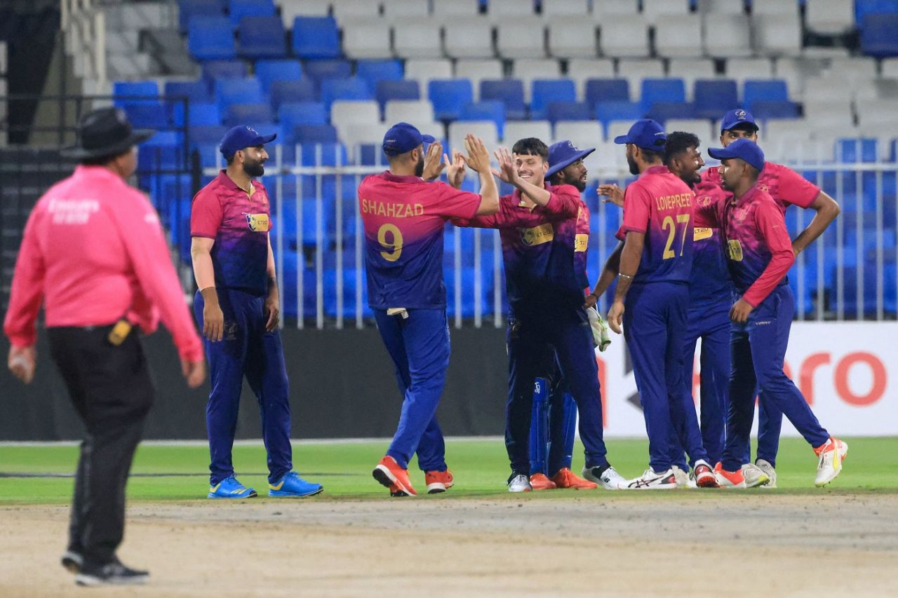 Muhammad Jawadullah claimed his maiden ODI wicket in his very first over, UAE vs West Indies, 3rd ODI, Sharjah, June 9, 2023