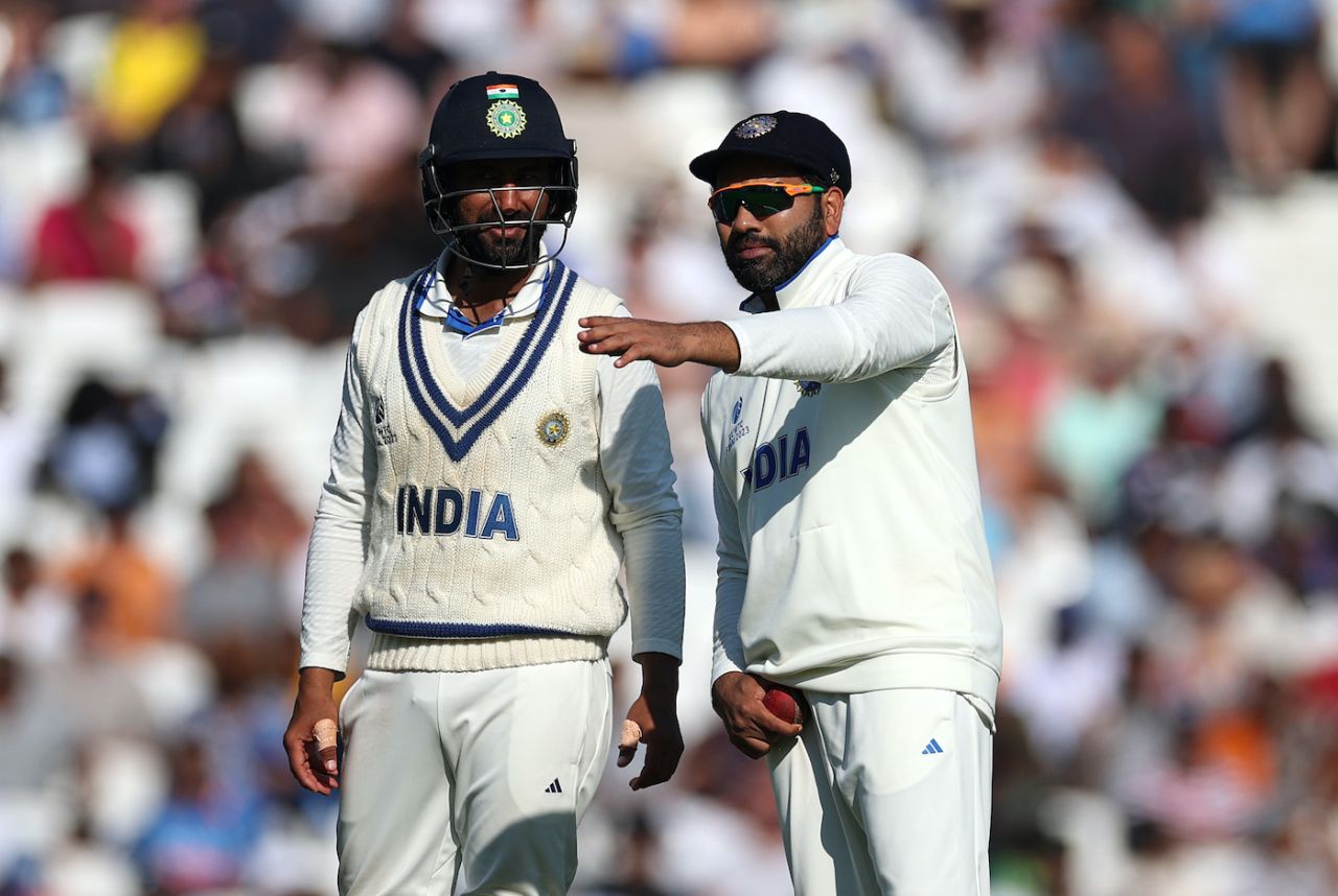Cheteshwar Pujara and Rohit Sharma get sunkissed on the field, Australia vs India, WTC final, 3rd day, The Oval, London, June 9, 2023 