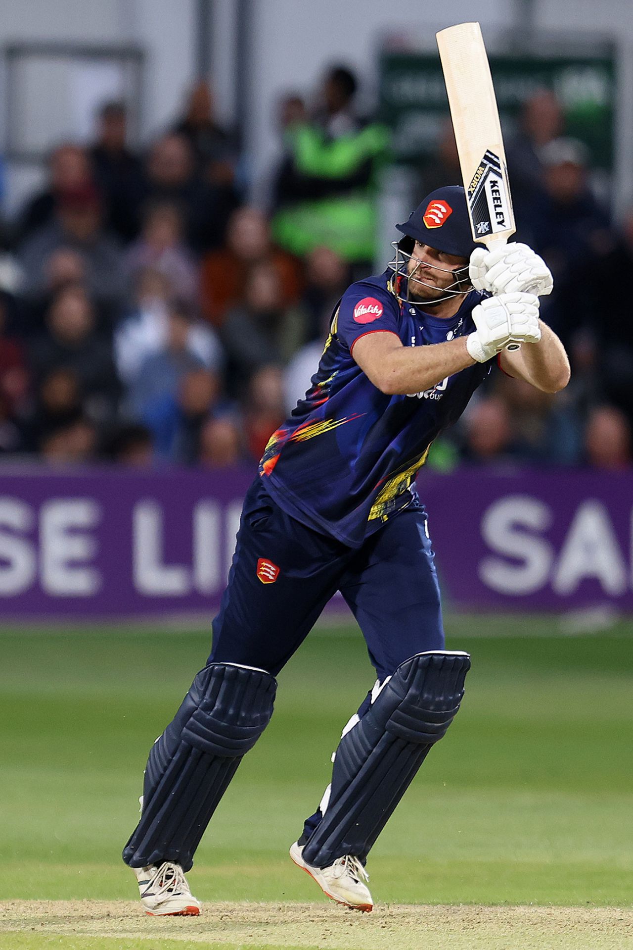 Paul Walter of Essex hits out, Vitality Blast, Essex vs Gloucestershire, Chelmsford, May 30, 2023