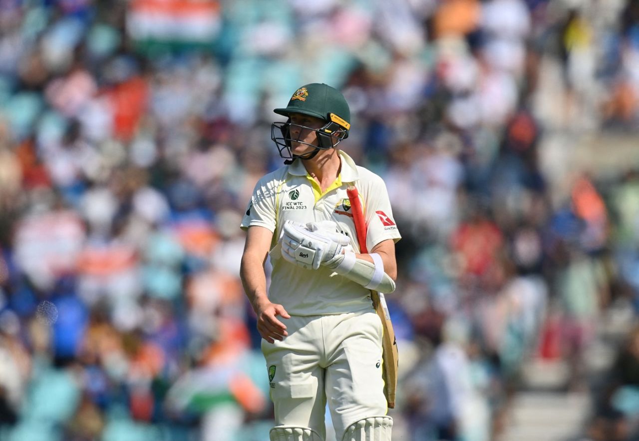 Marnus Labuschagne walks back after getting dismissed, Australia vs India, WTC final, Day 4, London, June 10, 2023