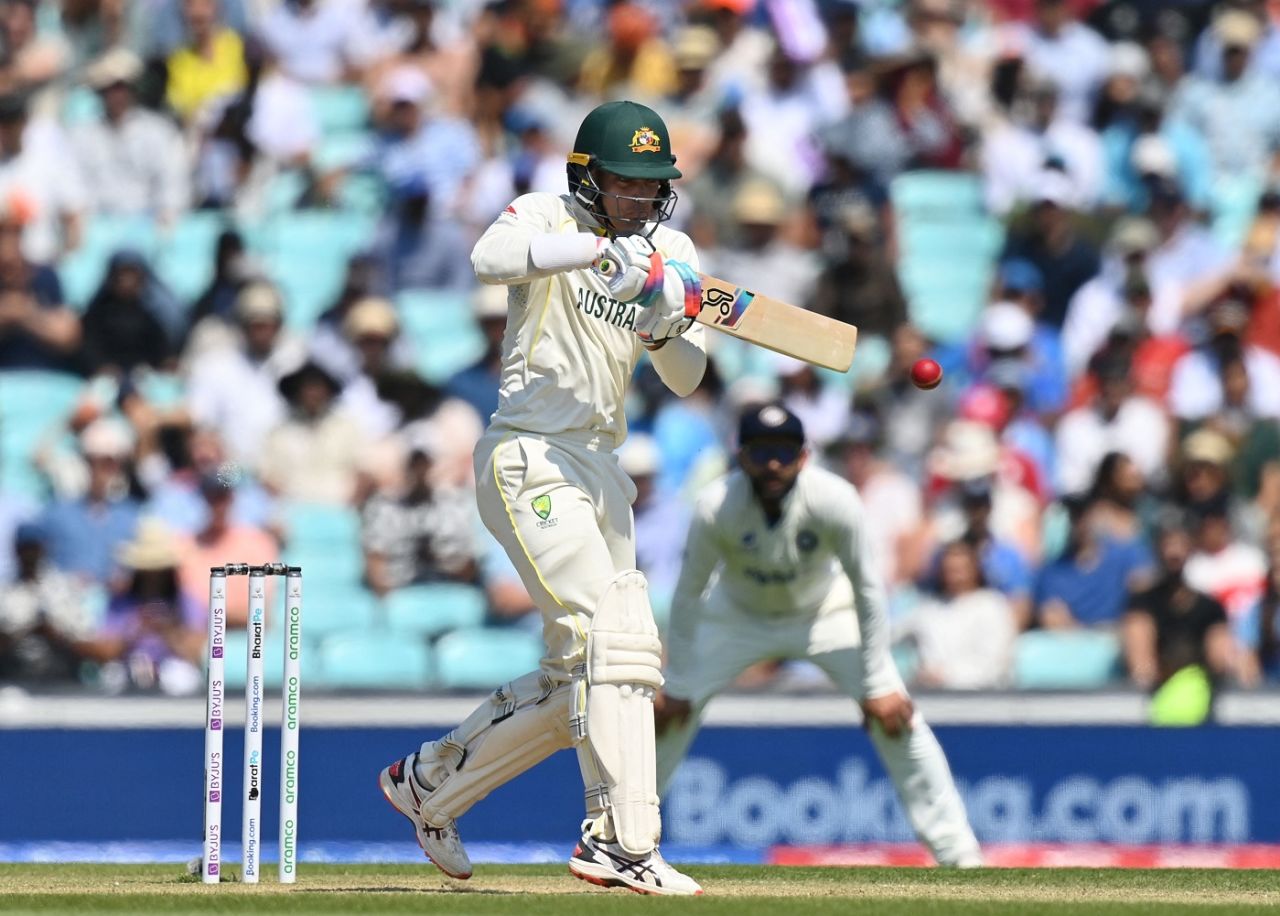 Alex Carey looks to pull, Australia vs India, WTC final, Day 4, London, June 10, 2023