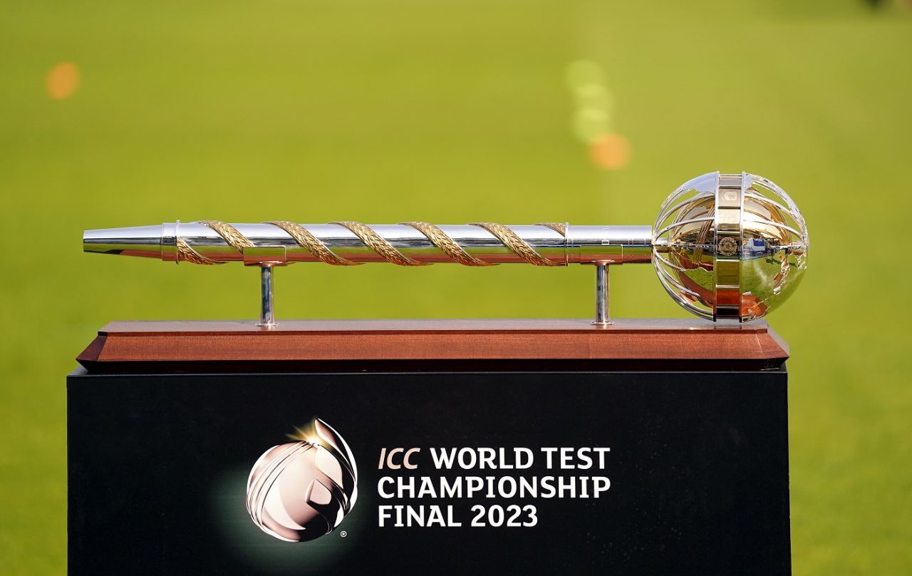 The Test mace on display at The Oval, Australia vs India, WTC final, fifth Day, The Oval, London, June 11, 2023