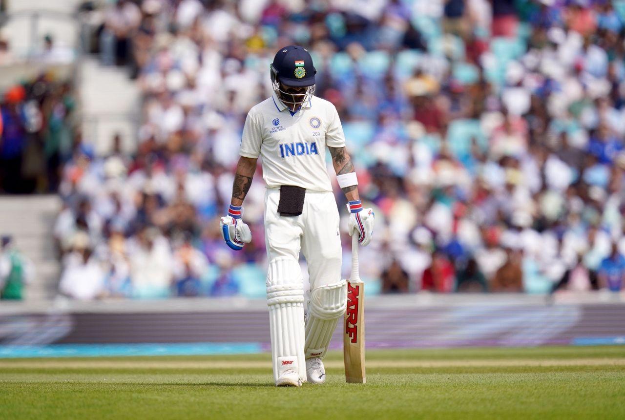 Virat Kohli walks back for 49, Australia vs India, WTC final, fifth day, The Oval, London, June 11, 2023