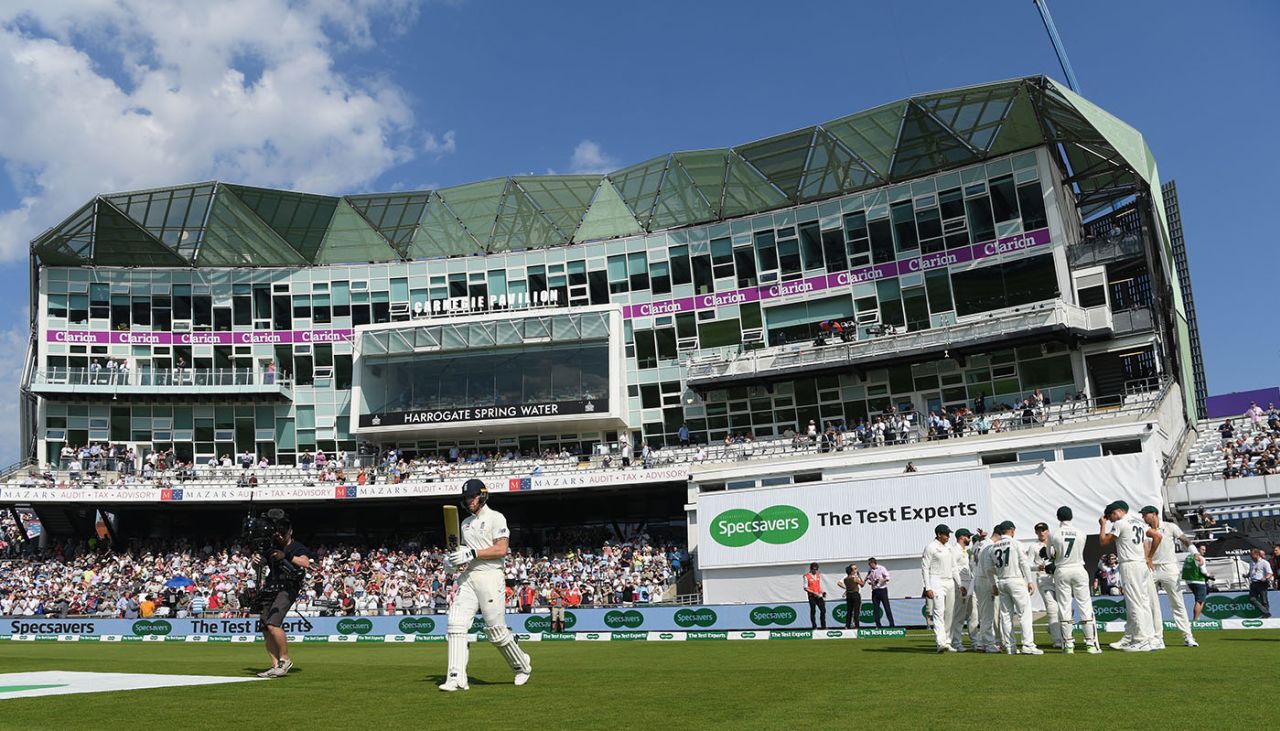Ben Stokes walks out to bat, England v Australia, 3rd Ashes Test, Headingley, August 25, 2019