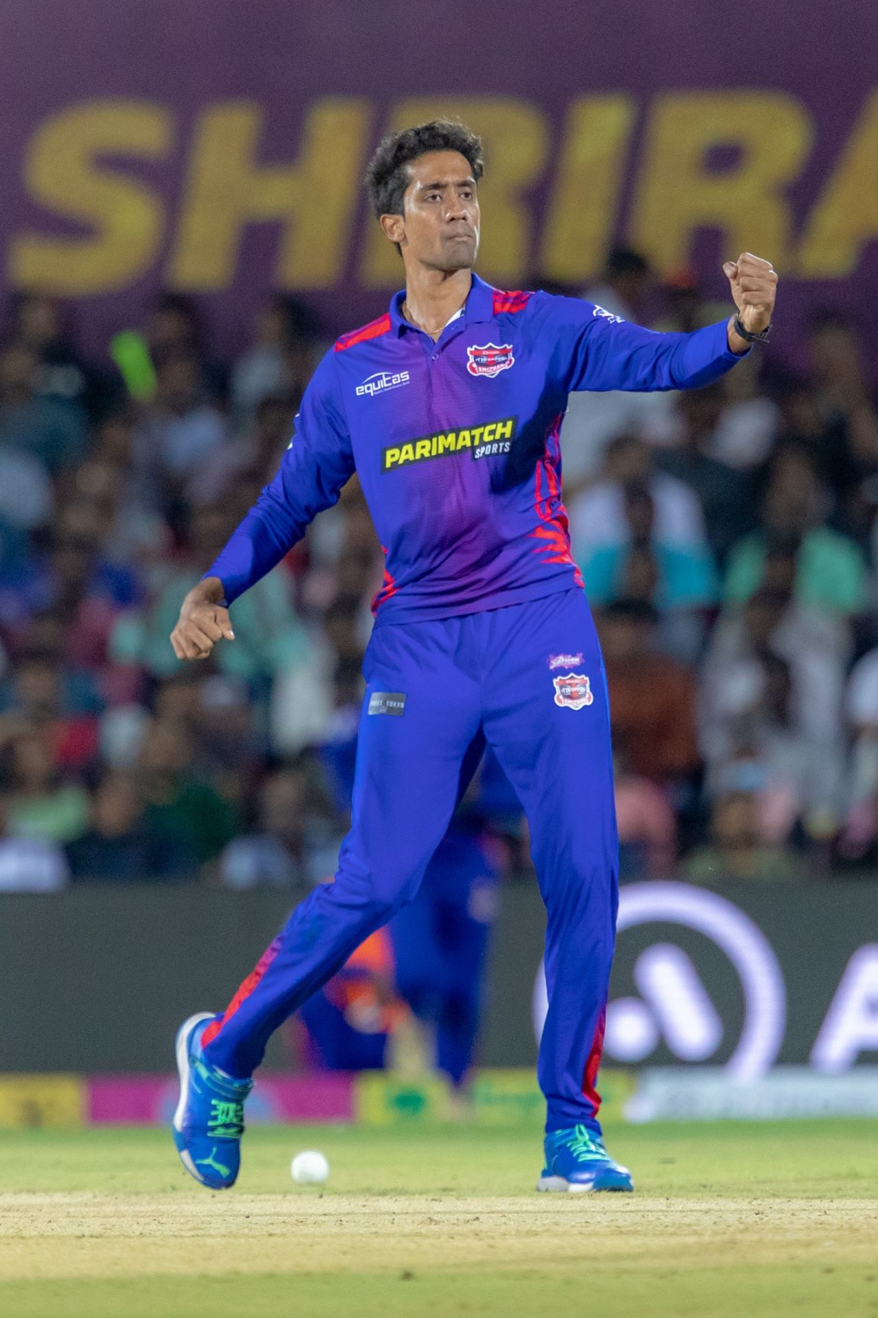 R Sai Kishore celebrates a wicket, Lyca Kovai Kings vs Tiruppur Tamizhans, TNPL 2023, Coimbatore, June 12, 2023