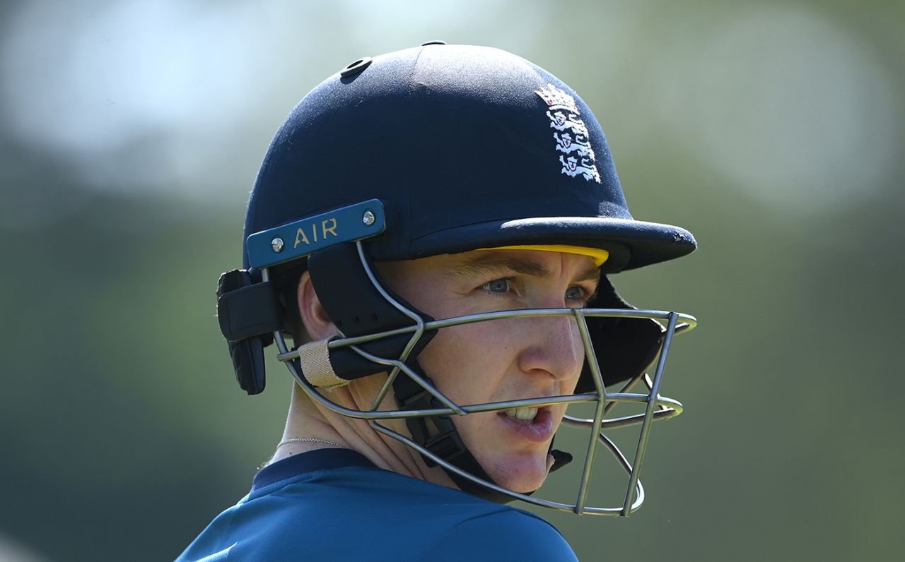 Harry Brook focuses in the nets, Birmingham, June 14, 2023