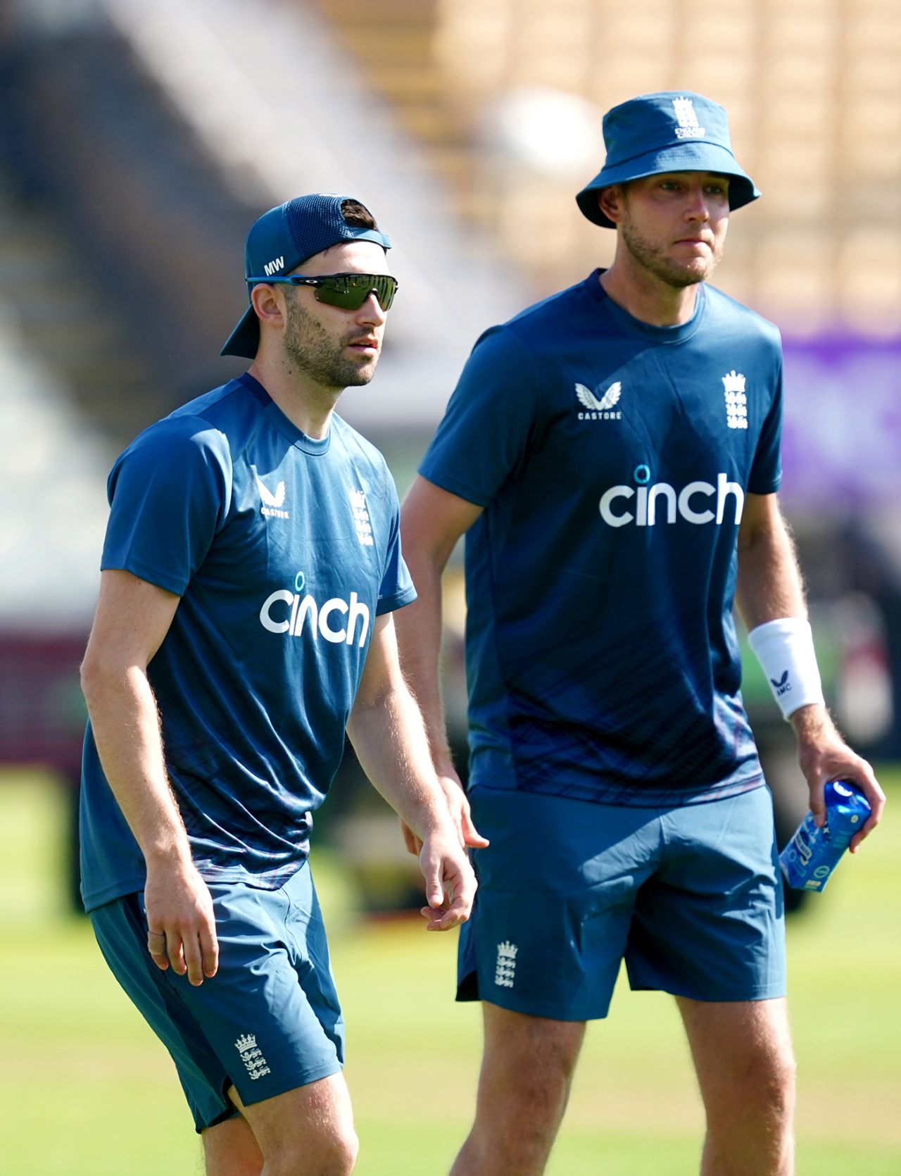 Mark Wood and Stuart Broad take part in England warm-ups, Edgbaston, June 15, 2023