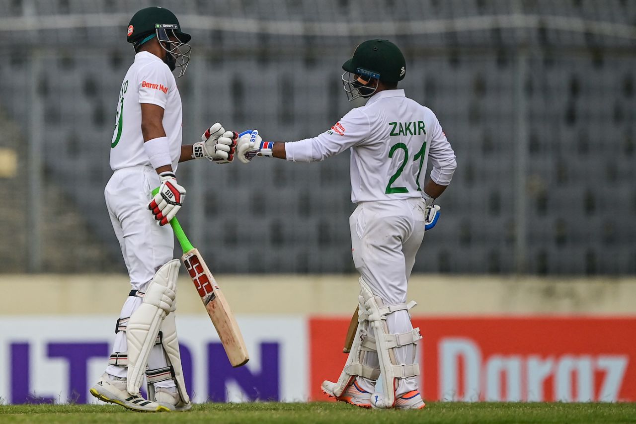 Najmul Hossain Shanto and Zakir Hasan's stand went past 100 in the final session, Bangladesh vs Afghanistan, Only Test, Mirpur, 2nd day, June 15, 2023
