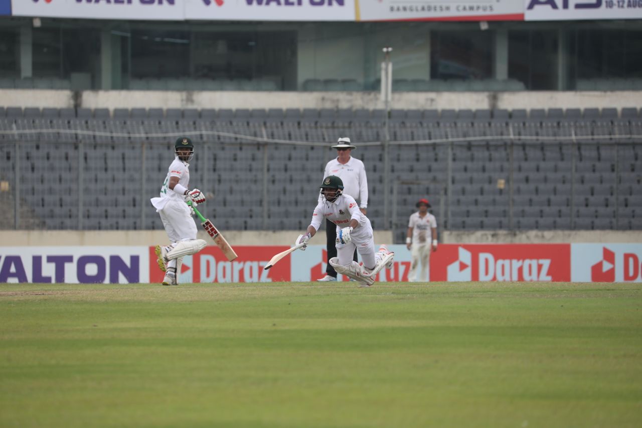 Zakir Hasan's dive couldn't save him from being run out, Bangladesh vs Afghanistan, Only Test, Mirpur, 3rd day, June 16, 2023