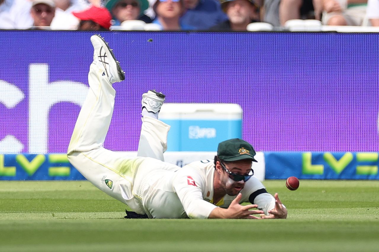 Travis Head drops a catch from Harry Brook, England vs Australia, 1st Ashes Test, Edgbaston, 1st day, June 16, 2023