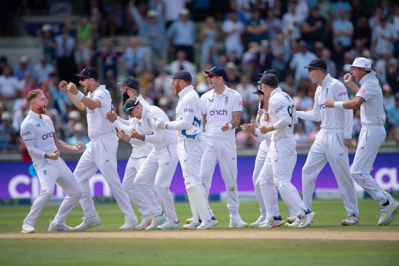 Ben Stokes had the lbw of Steve Smith confirmed on DRS, to his team's delight, England vs Australia, 1st Ashes Test, Edgbaston, 2nd day, June 17, 2023